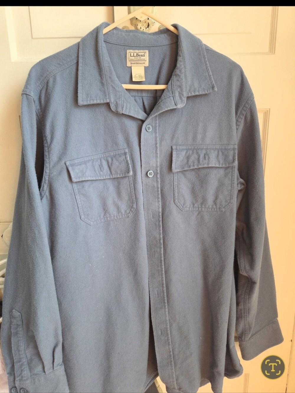 LL Bean Chamois Flannel Mens Shirt